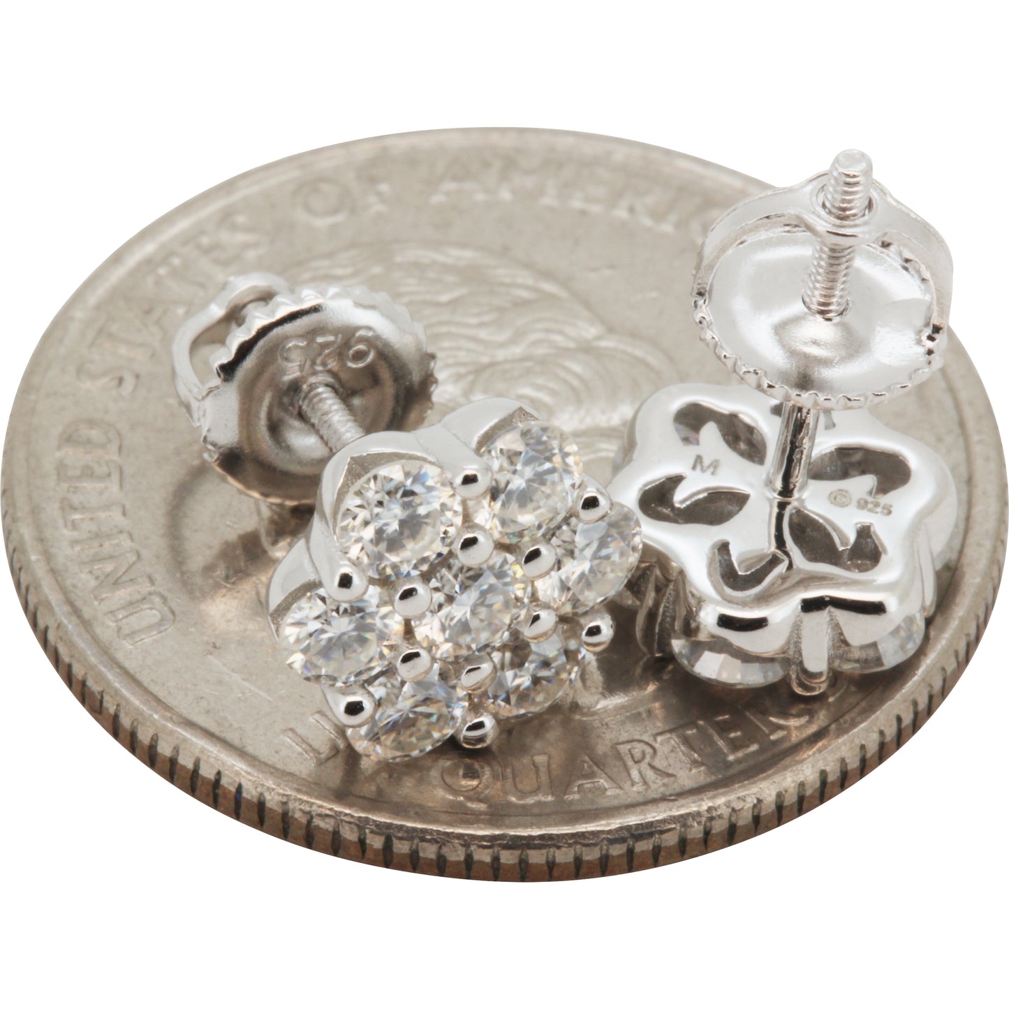 8.5mm Moissanite Cluster Studs