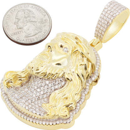 Moissanite Jesus Piece Pendant