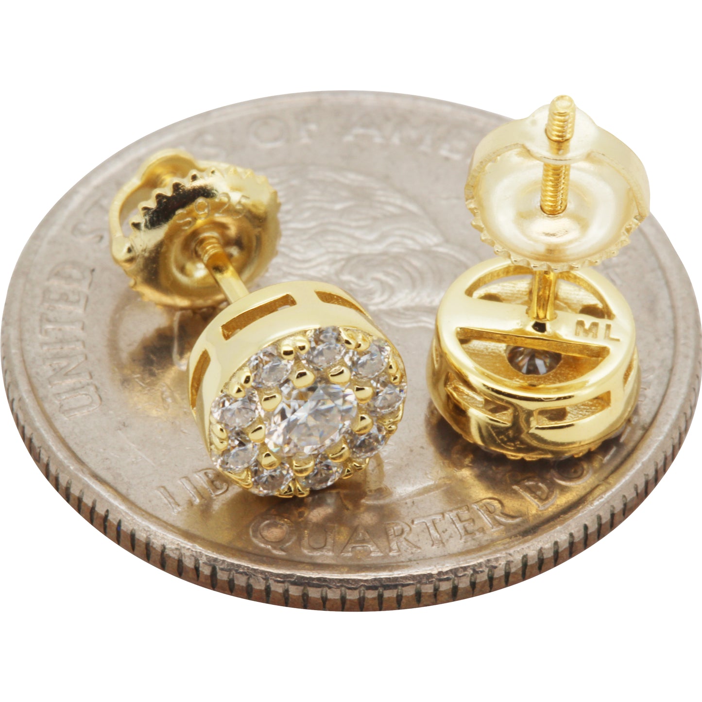 7.5mm Moissanite Circle Studs