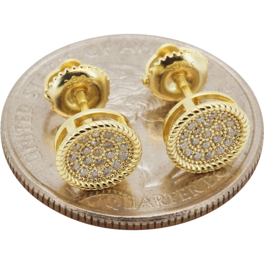 7.5mm Moissanite Circle Studs