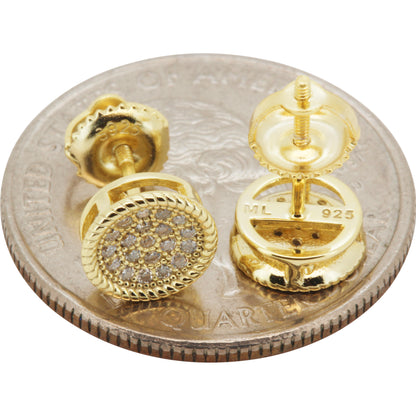 7.5mm Moissanite Circle Studs
