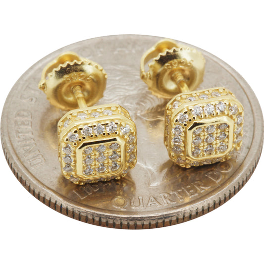 7mm Moissanite Square Studs