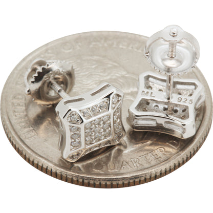 7.5mm Moissanite Square Studs
