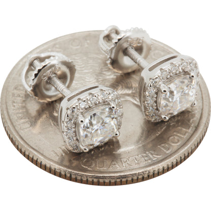 8mm Moissanite Square Studs