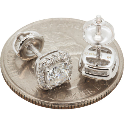 8mm Moissanite Square Studs