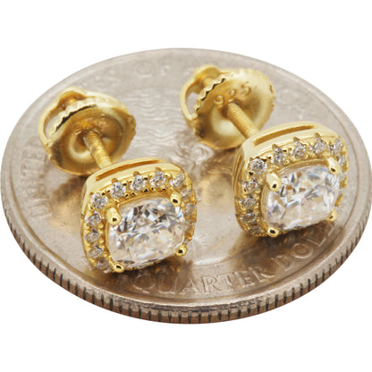 8mm Moissanite Square Studs