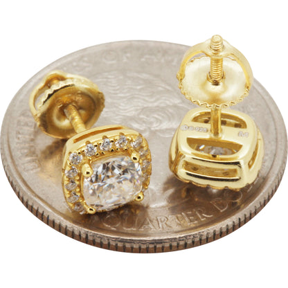 8mm Moissanite Square Studs