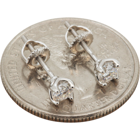 4mm 0.6ctw Moissanite Solitaire Studs