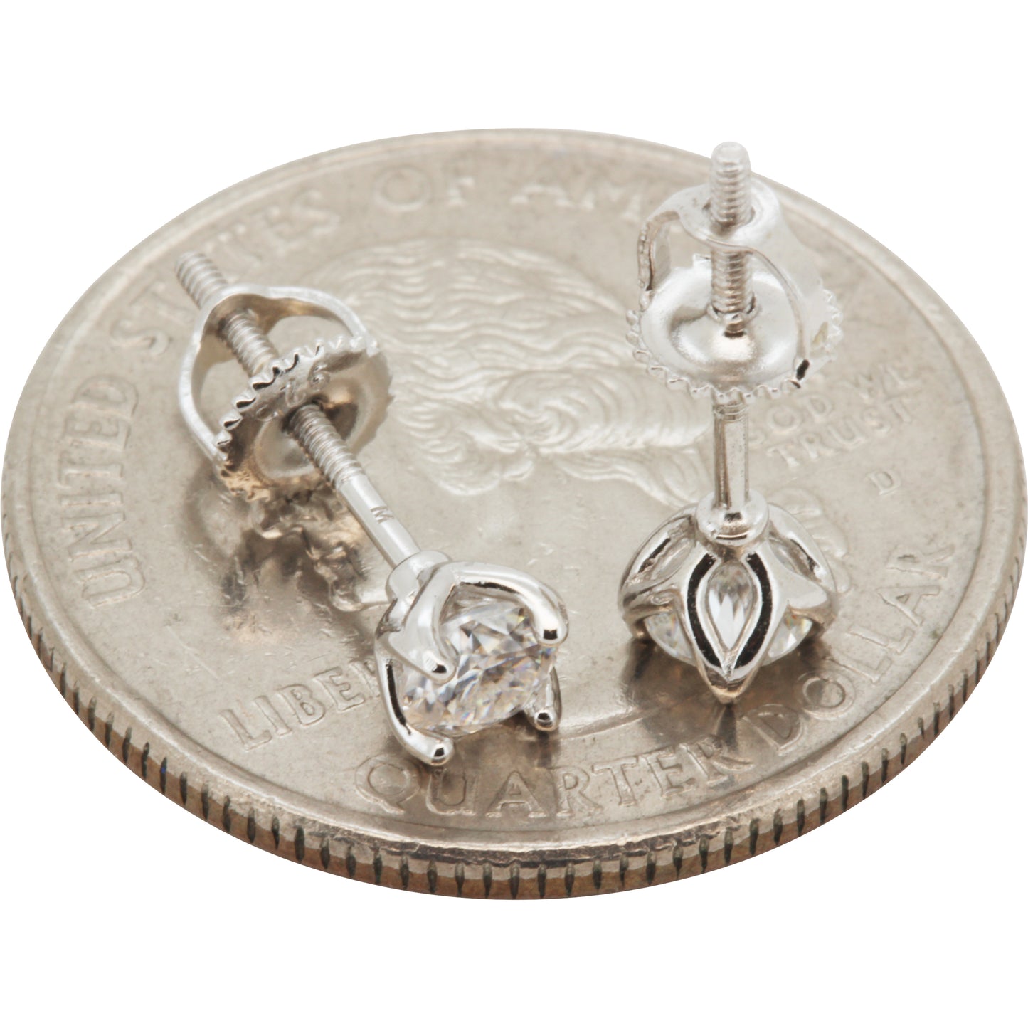4mm 0.6ctw Moissanite Solitaire Studs