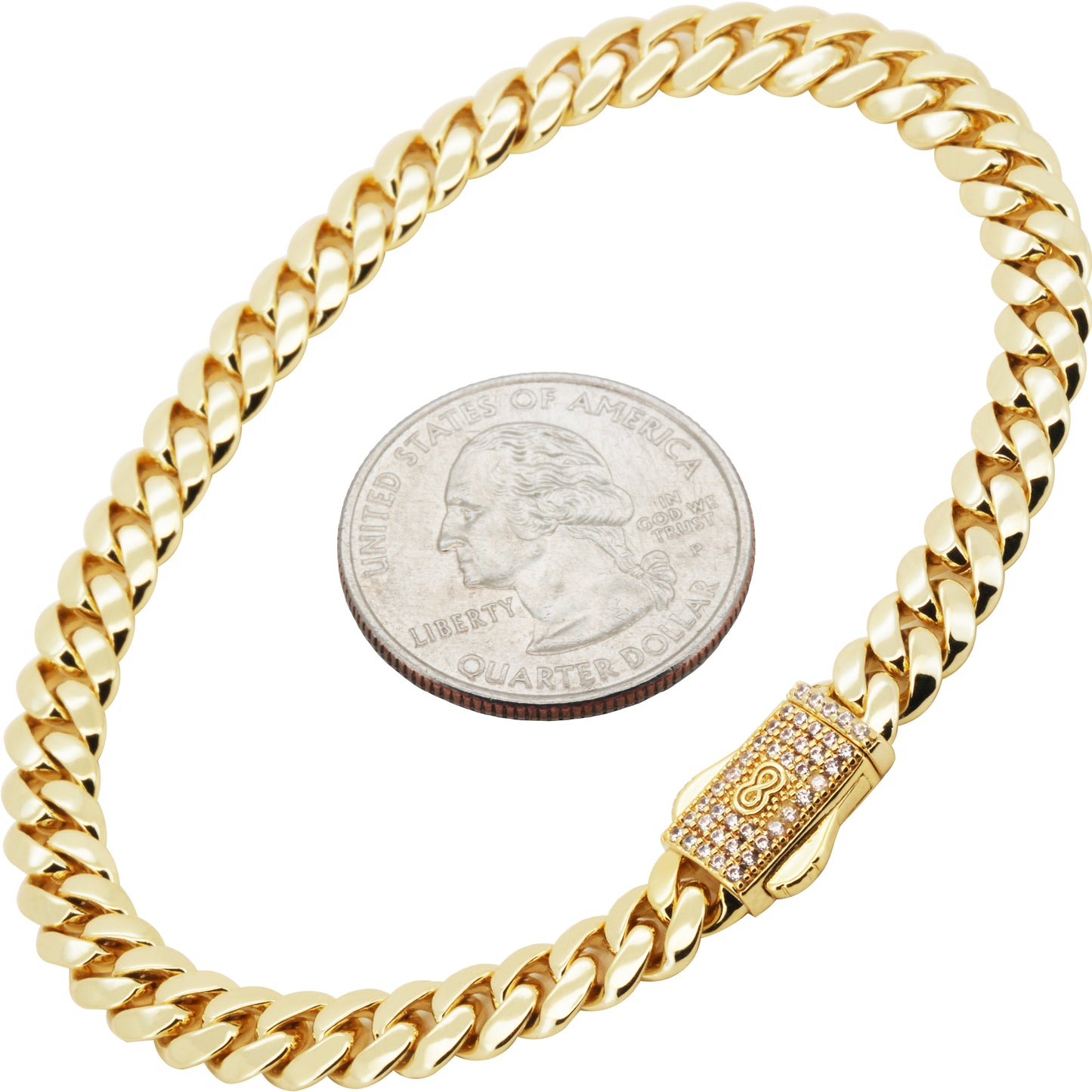 6mm Monaco Miami Cuban Link Bracelet 6.5"