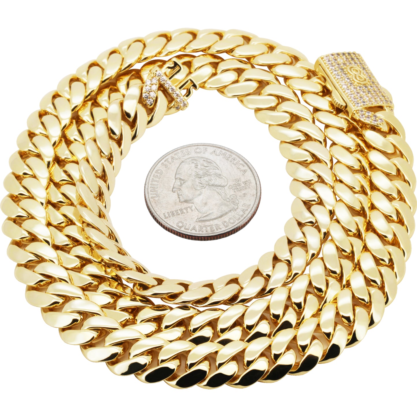 10mm Monaco Miami Cuban Link Chain 16"