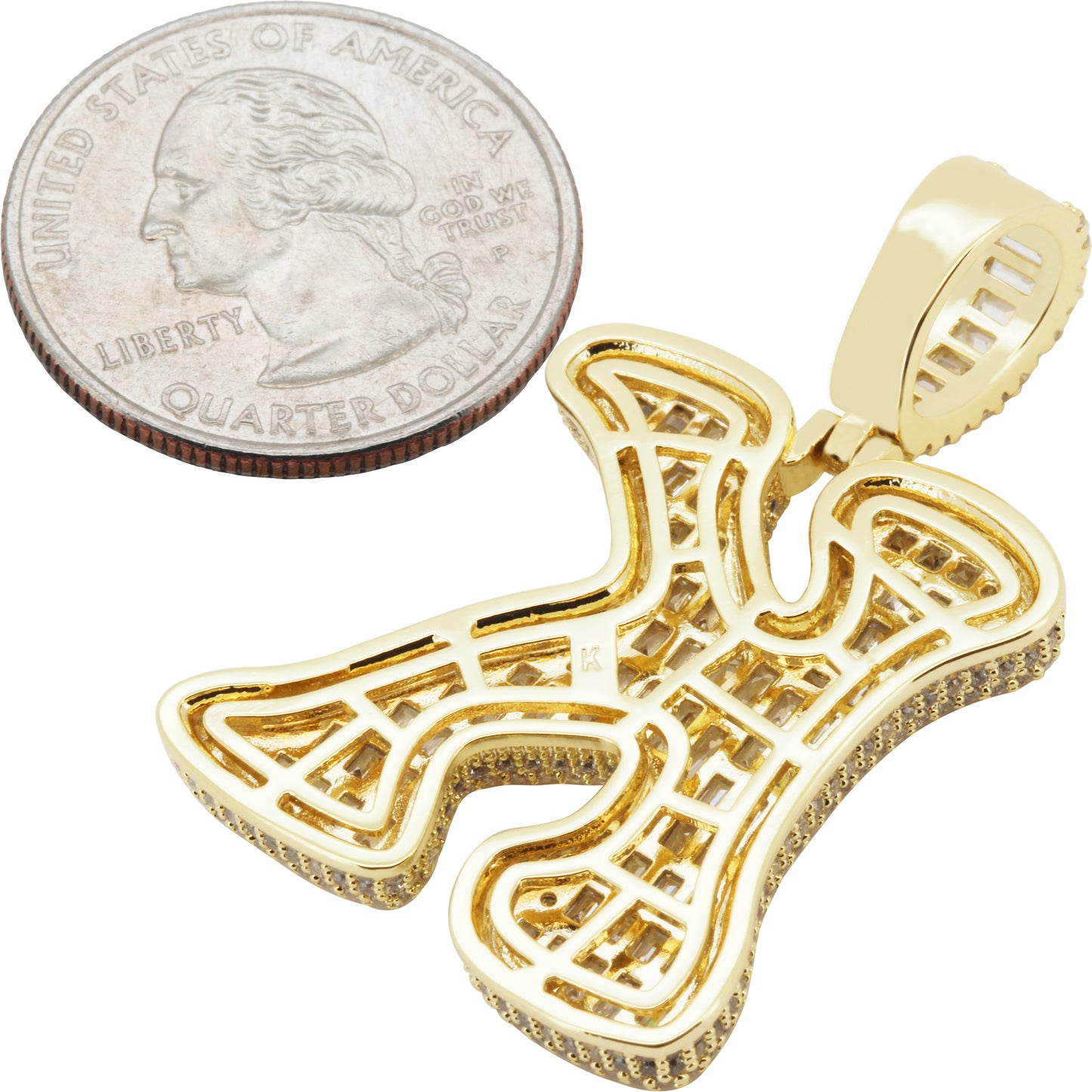 Bubble Letter K Pendant