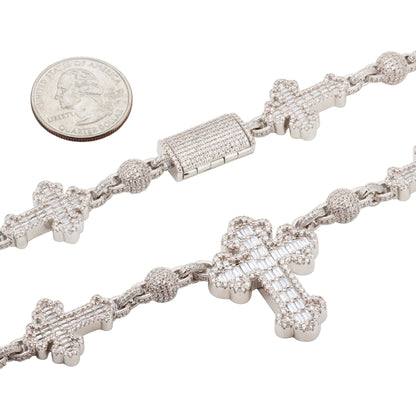 Cross Ball Link Chain 24"