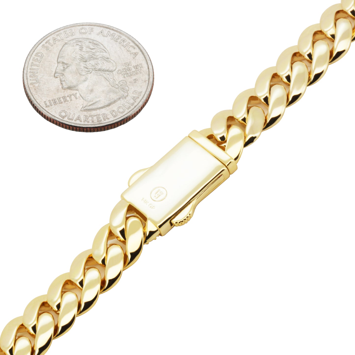 10mm Monaco Miami Cuban Link Bracelet 8"