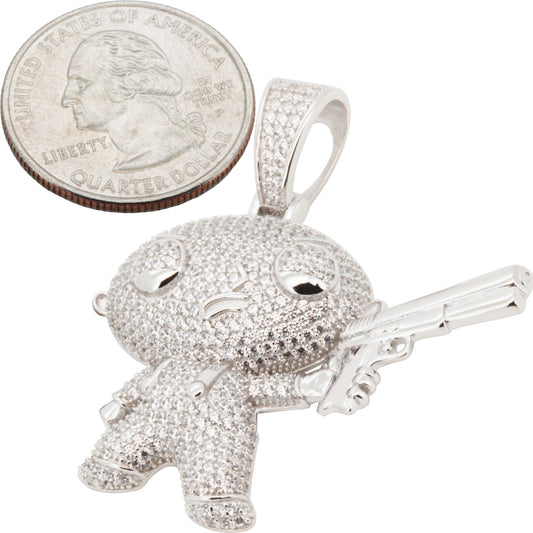 Family Guy Stewie Holding Gun Pendant