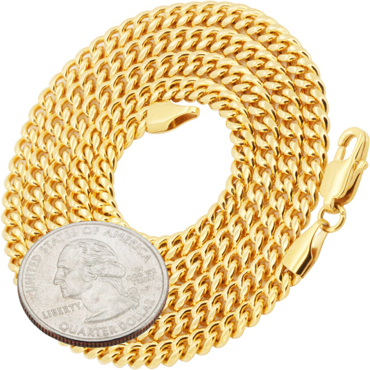 4mm Miami Cuban Link Chain 18"
