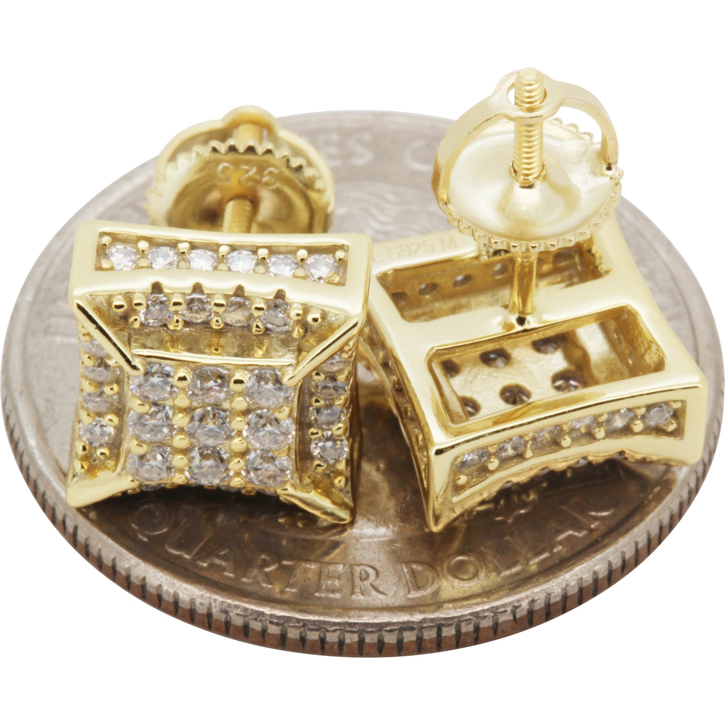 9.5mm Moissanite Square Studs