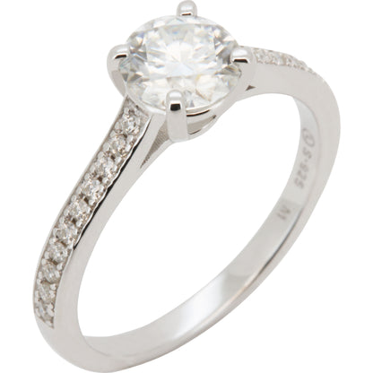 1ctw Moissanite Engagement Ring Size 8