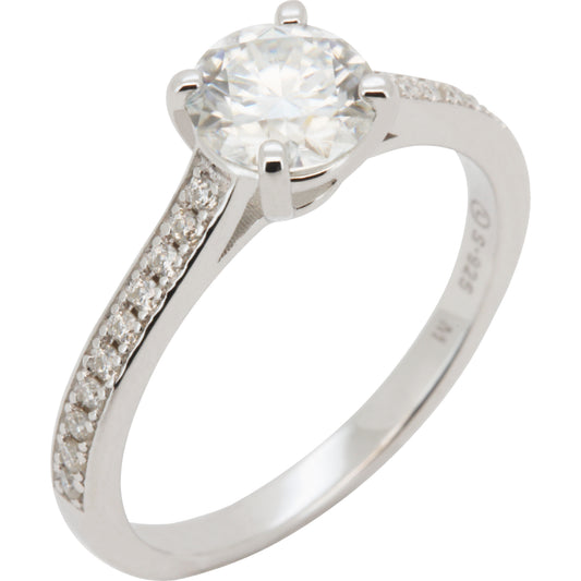 1ctw Moissanite Engagement Ring Size 8