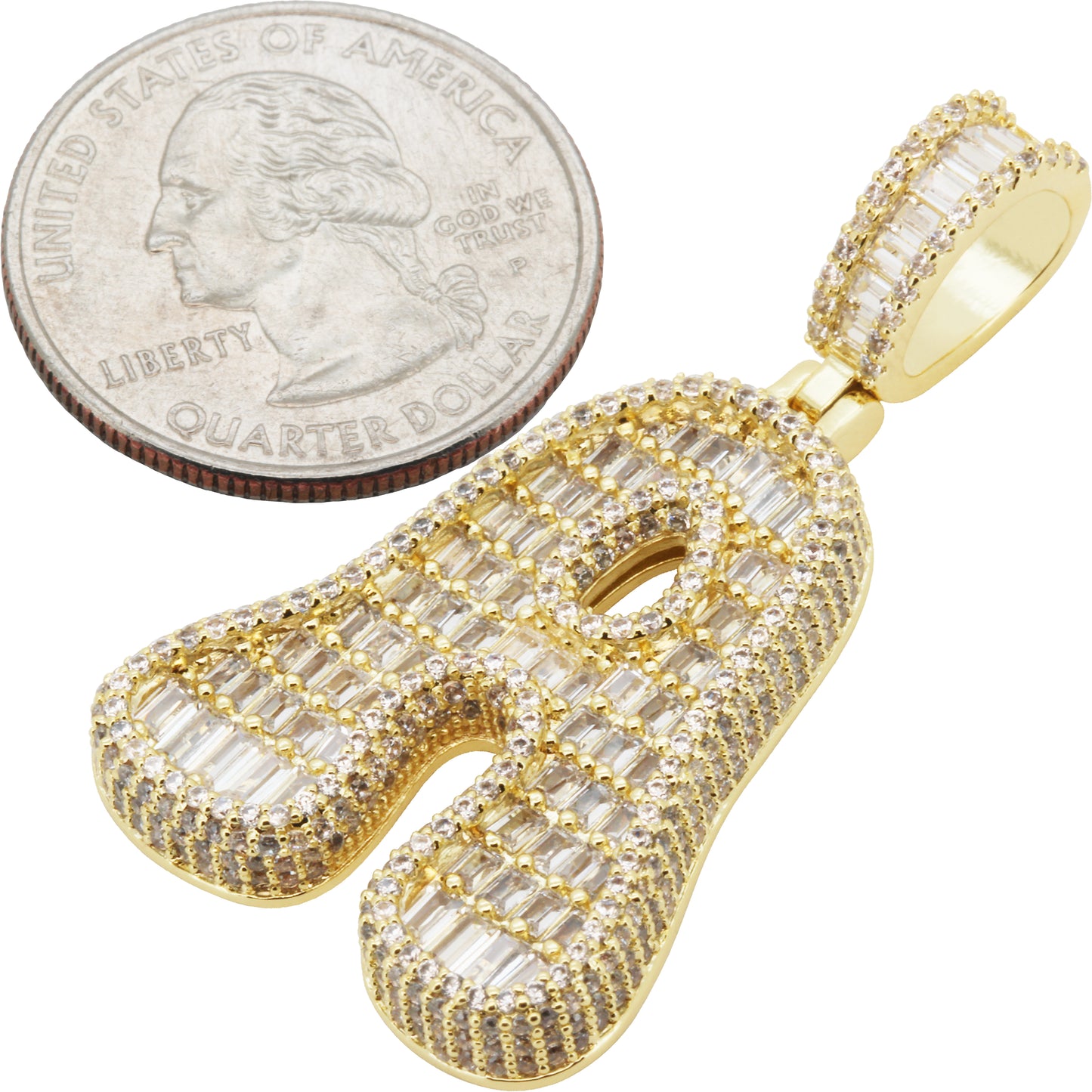 Bubble Letter A Pendant