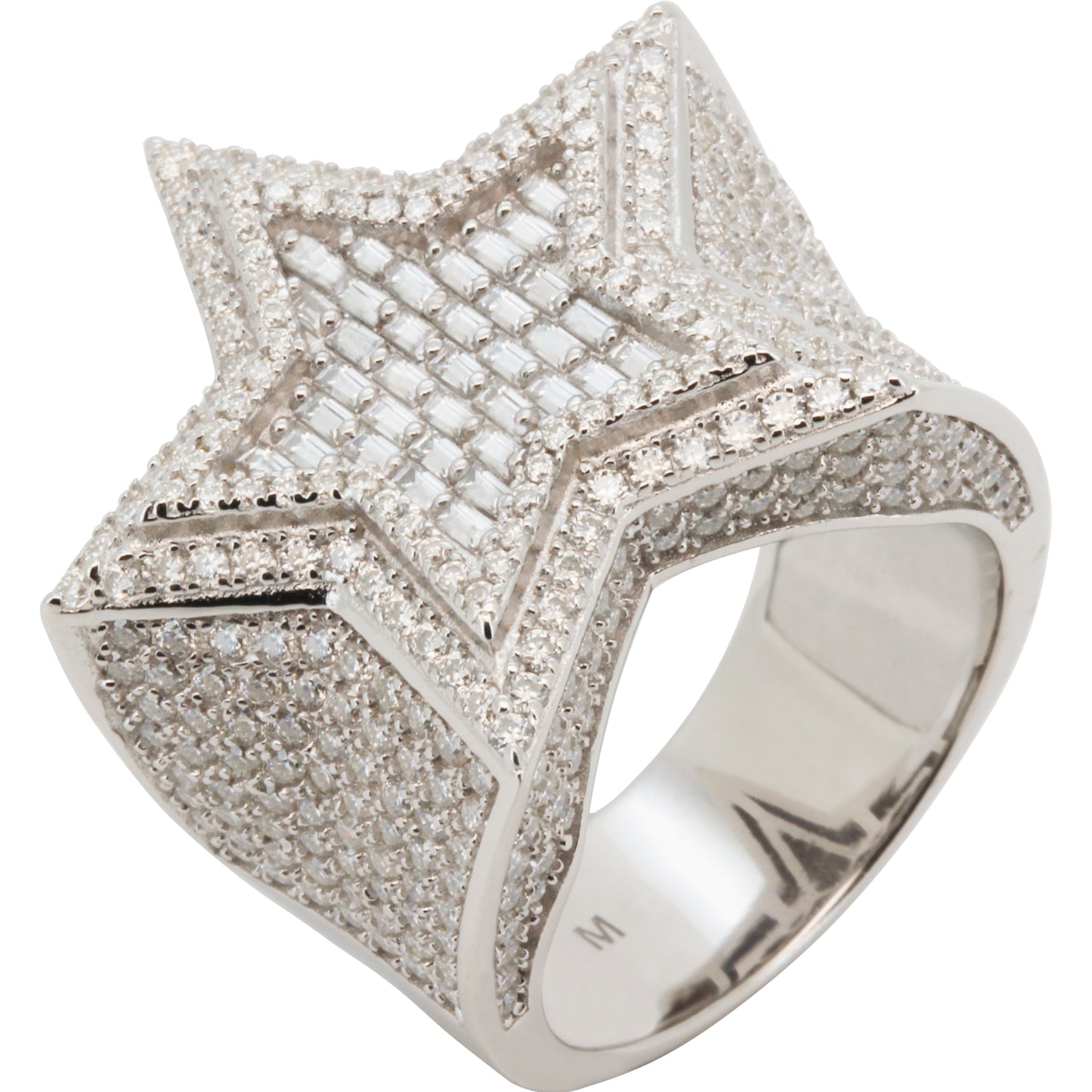 3.782ct Moissanite Star Ring Size 9