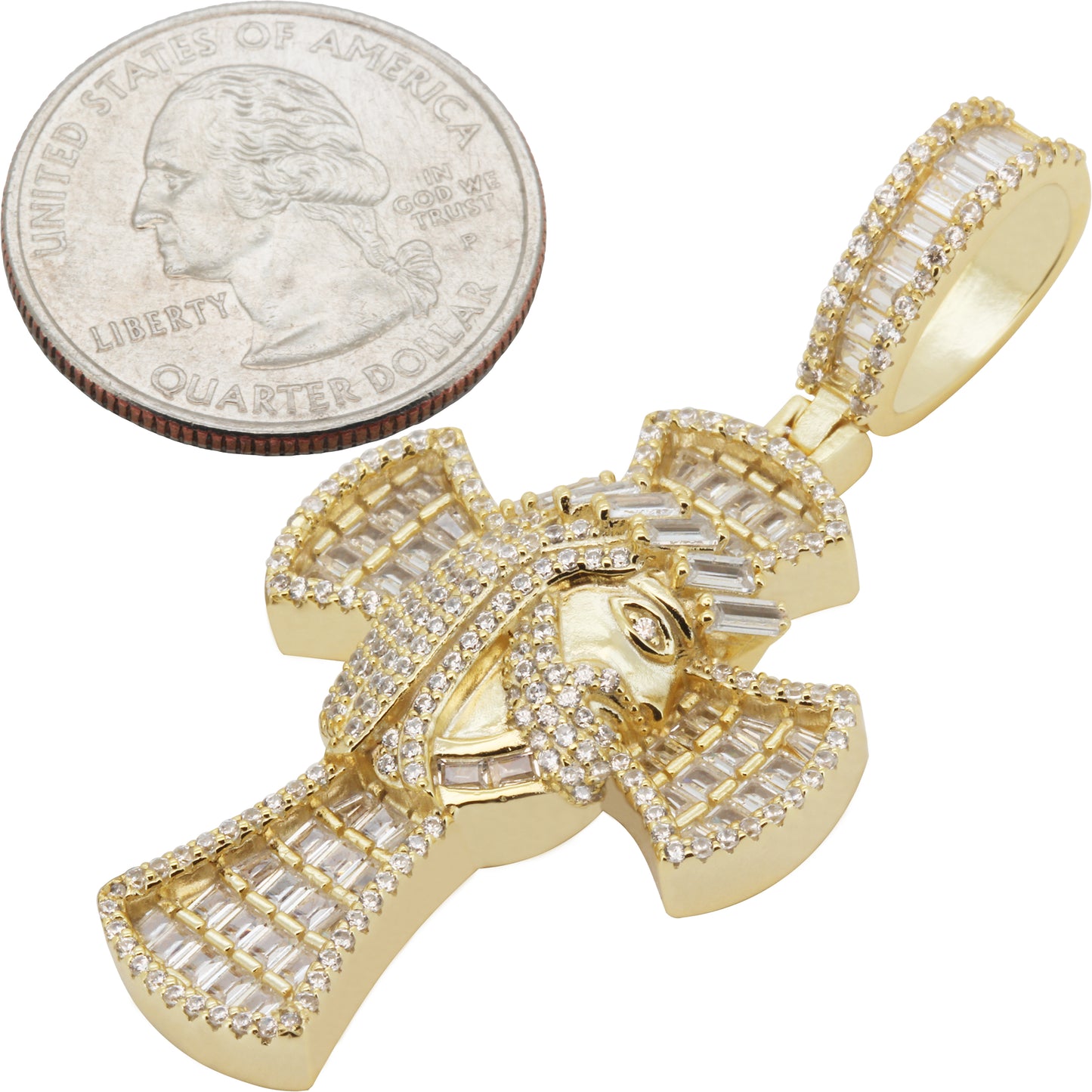 Jesus Face Cross Pendant