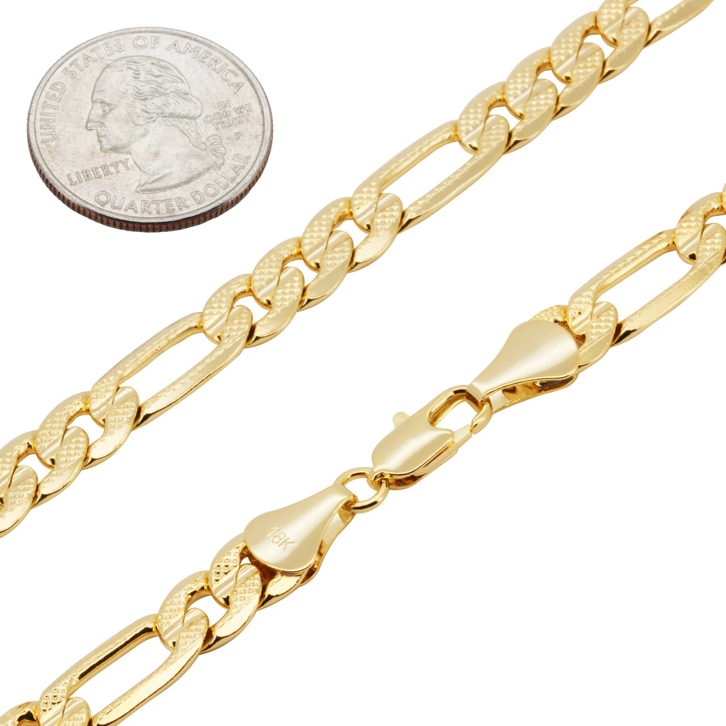 9mm Figaro Link Bracelet 8"