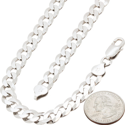 8mm Curb Cuban Link Bracelet 8"