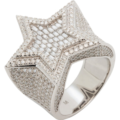 3.782ct Moissanite Star Ring Size 8