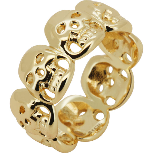 9mm Skull Head Band Ring Size 8