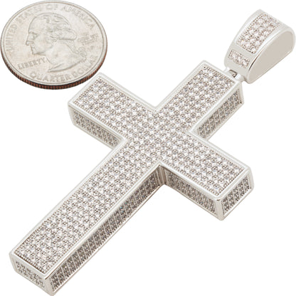 3D Rectangular Cross Pendant