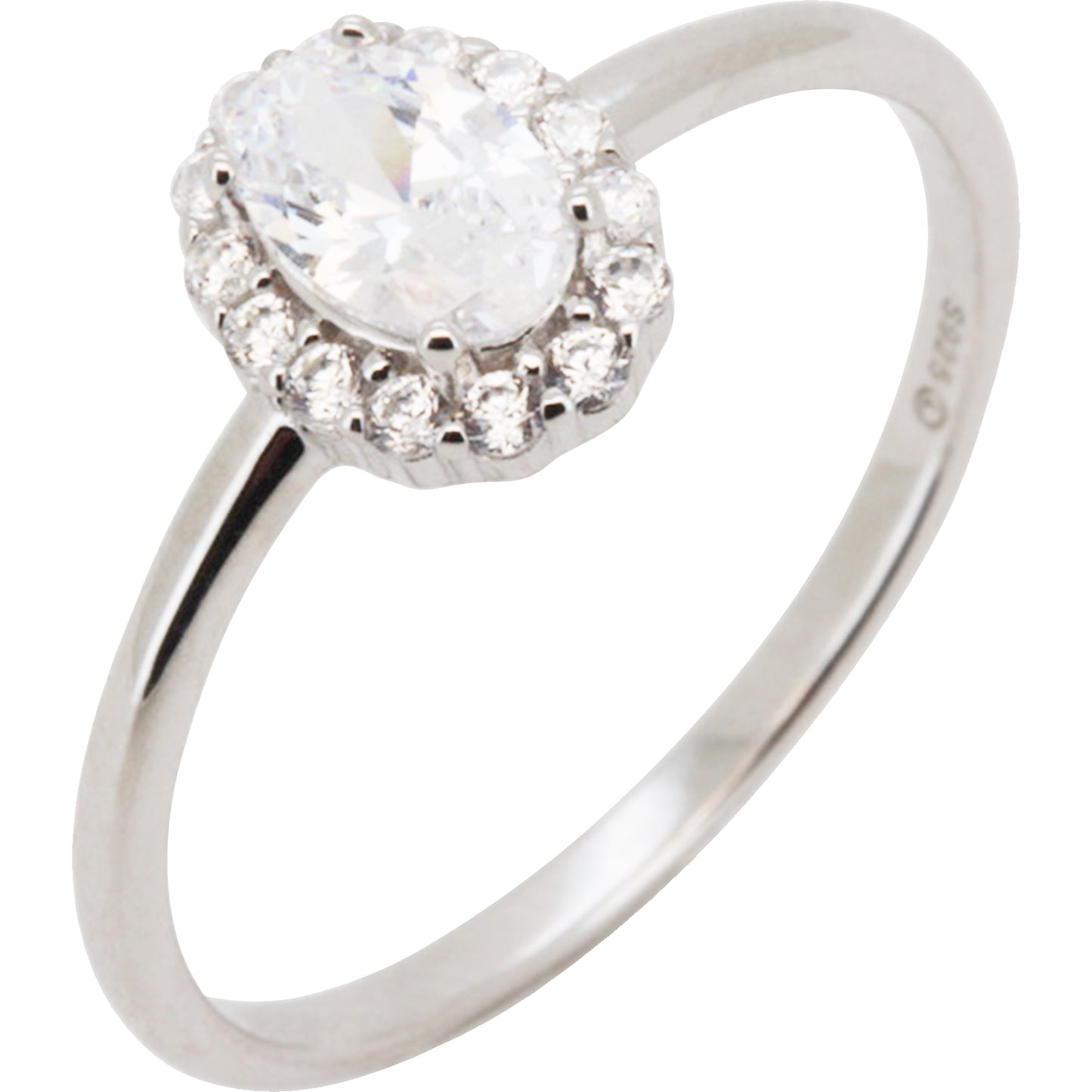 Oval Halo Engagement Ring Size 5