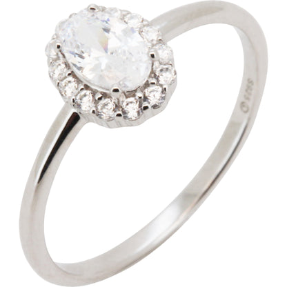 Oval Halo Engagement Ring Size 5