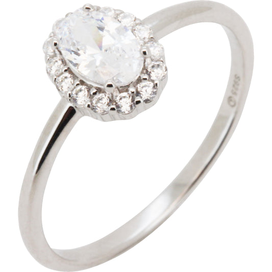 Oval Halo Engagement Ring Size 5