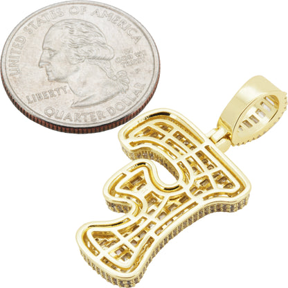 Bubble Letter F Pendant