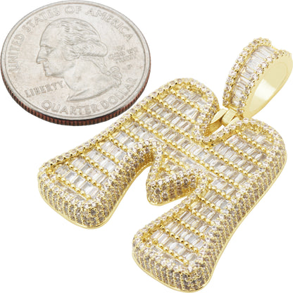 Bubble Letter M Pendant