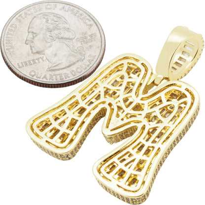 Bubble Letter M Pendant