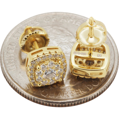 8mm Moissanite Square Studs