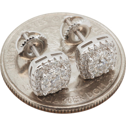 8mm Moissanite Square Studs
