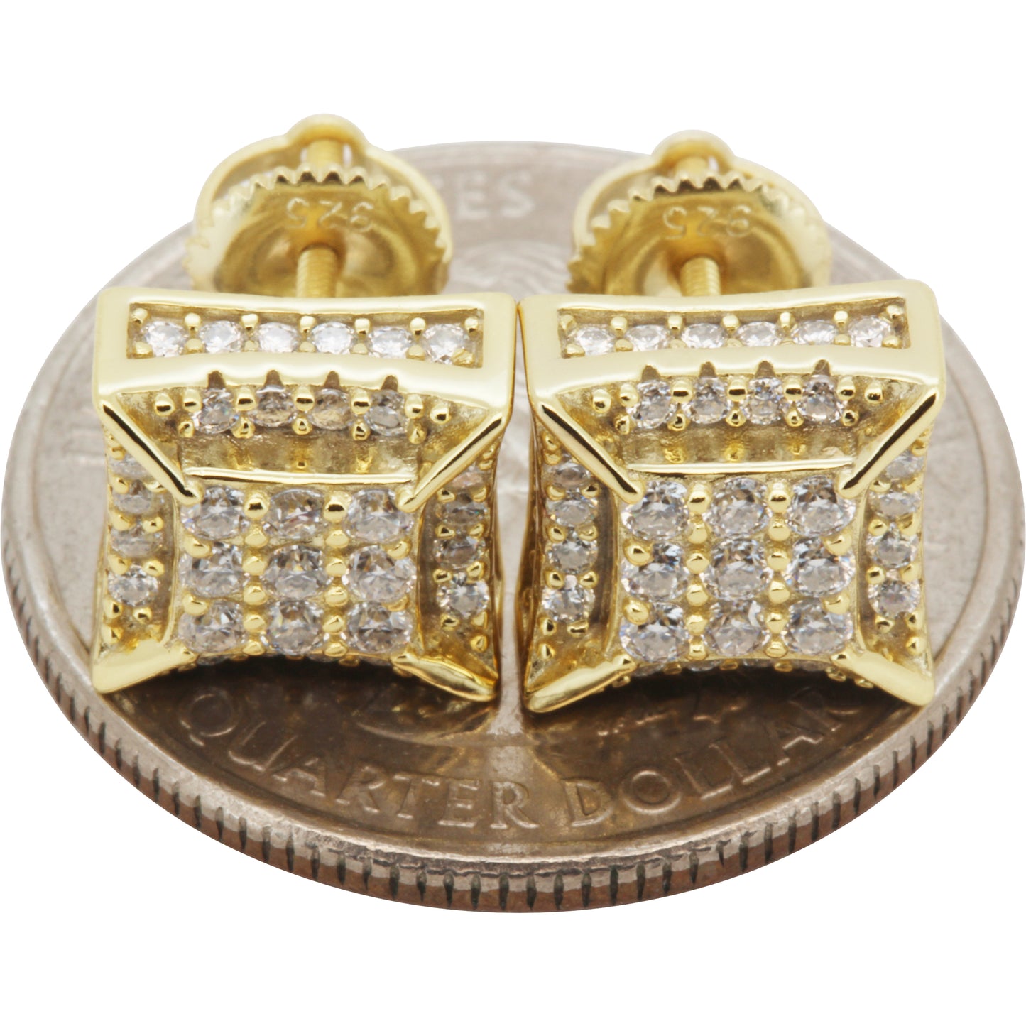 9.5mm Moissanite Square Studs