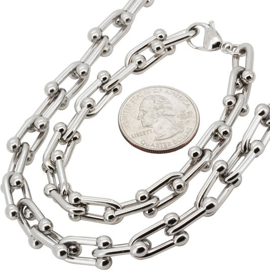 10mm Graduated Link Bracelet 8"