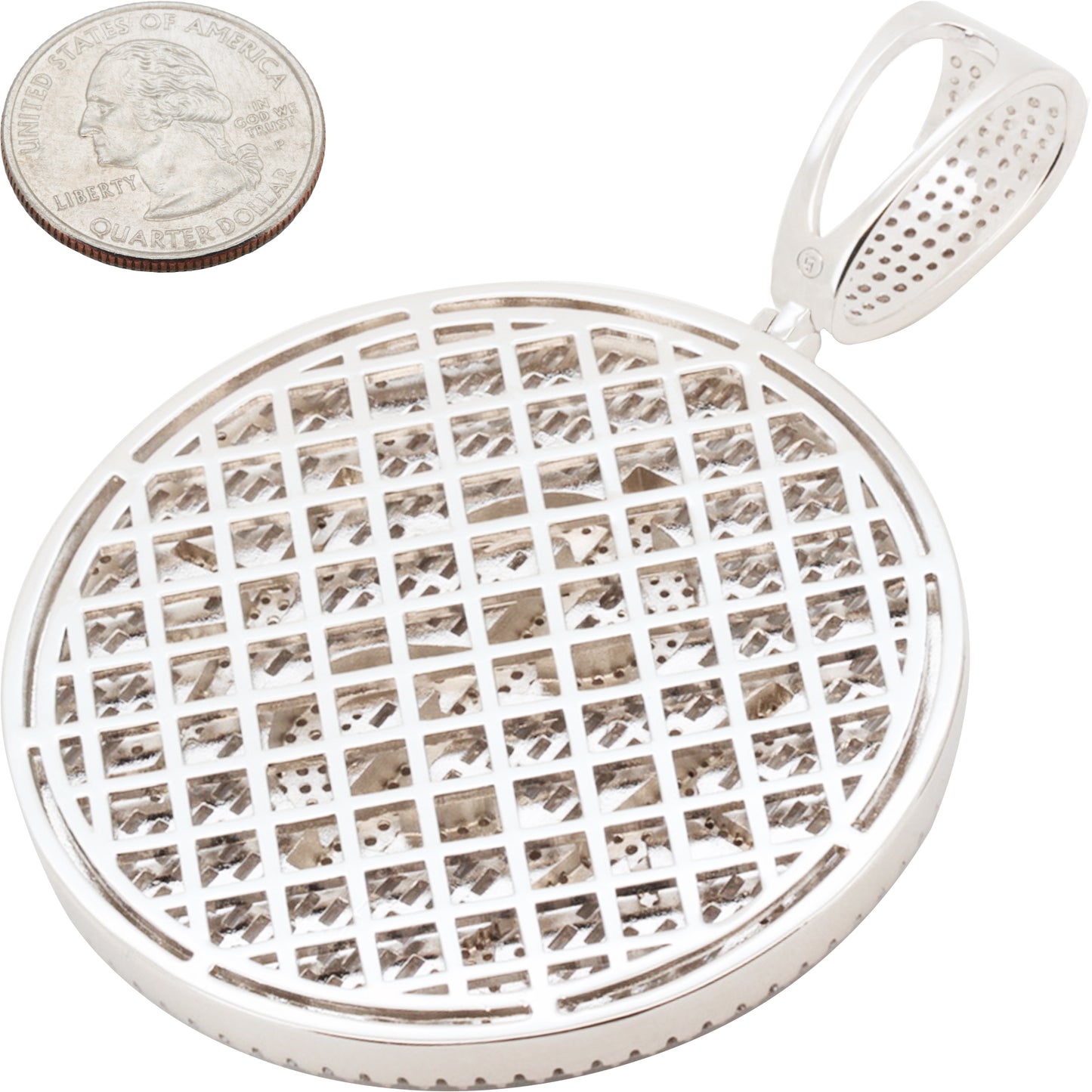 Money Gun Circle Pendant