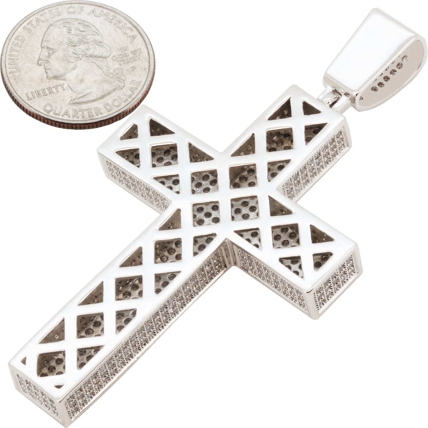 3D Rectangular Cross Pendant