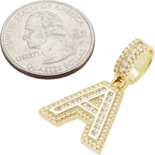 Block Letter A Pendant