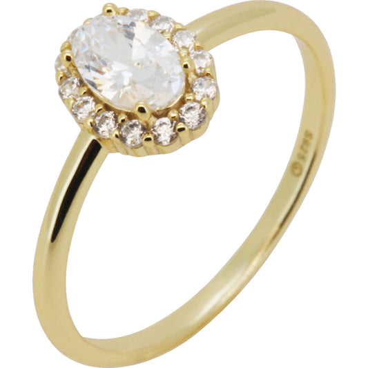 Oval Halo Engagement Ring Size 5