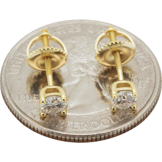 4mm 0.6ctw Moissanite Solitaire Studs