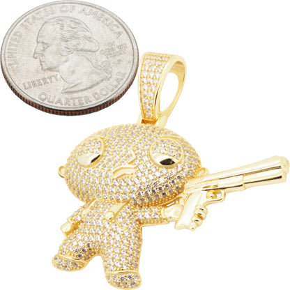 Family Guy Stewie Holding Gun Pendant