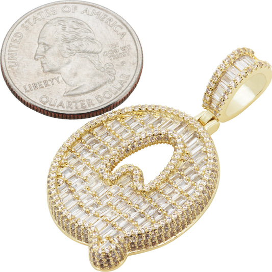 Bubble Letter Q Pendant