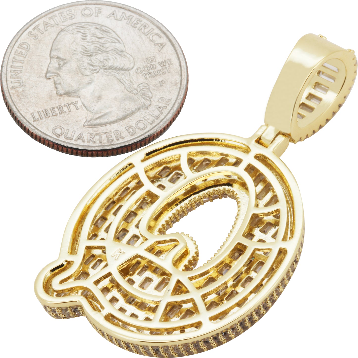 Bubble Letter Q Pendant