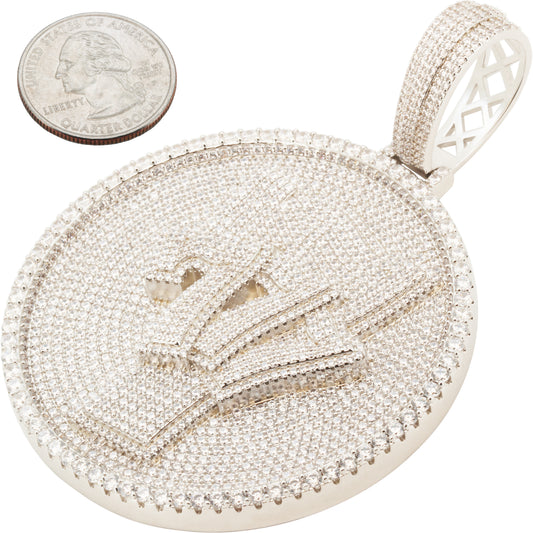Quadruple Number 7 Circle Pendant